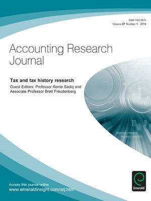 cover image of Accounting Research Journal, Volume 27, Issue 1